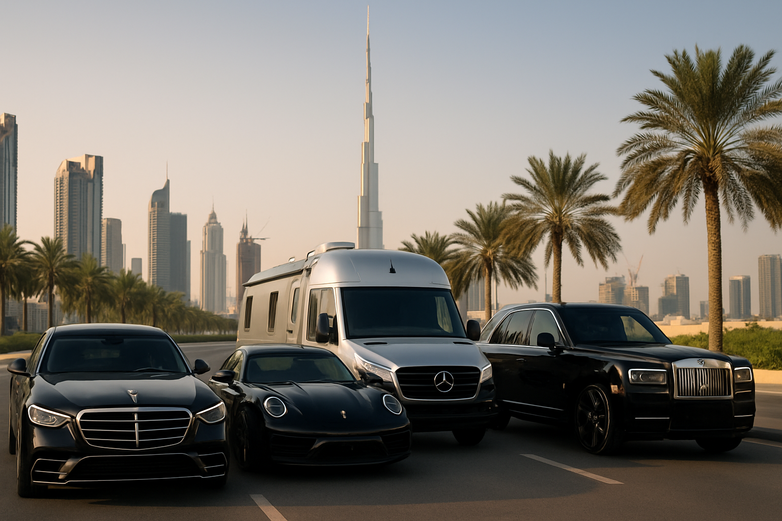 Luxury road travel vehicles in Dubai
